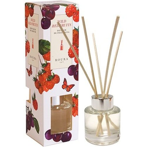 Roura 1912 Osvježivač prostora s drvenim &amp;scaron;tapićima 50ml Wild red Fruit ROU. Slike