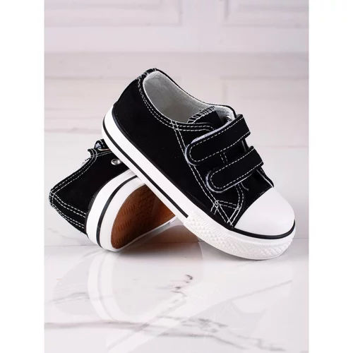 VICO children's sneakers with velcro fastening black and white