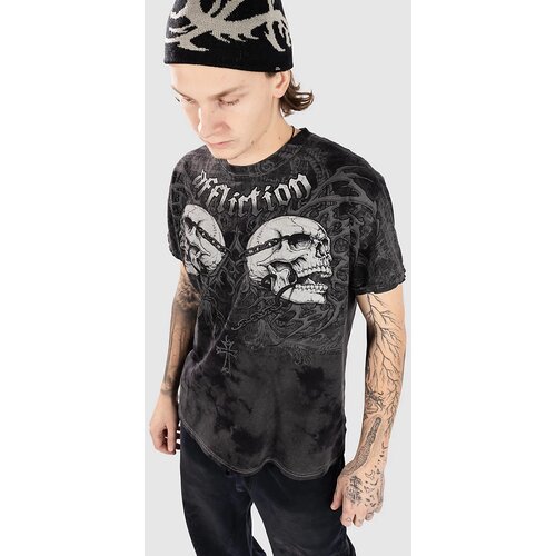 Affliction Collapse T-shirt grey / chrcal crystal wash Cene