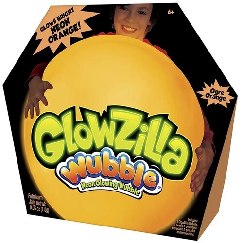 Flair Toys Glowzilla Wubble svetleča mehurčkasta žoga v neonsko oranžni barvi, 75 cm Slike