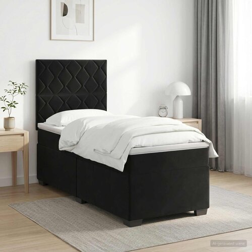  Boxspring krevet s madracem Crna 100 x 200 cm Bar&scaron;un Cijene