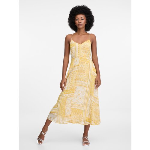 Orsay Yellow women's midi dress - Women's Cijene