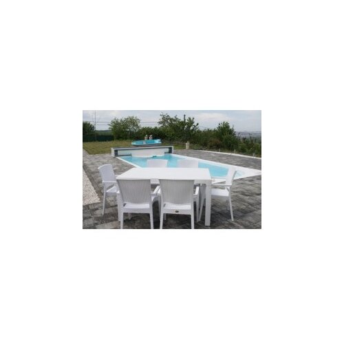 Bastenski set zeugma 6 stolice i sto 150x90 beli Cene