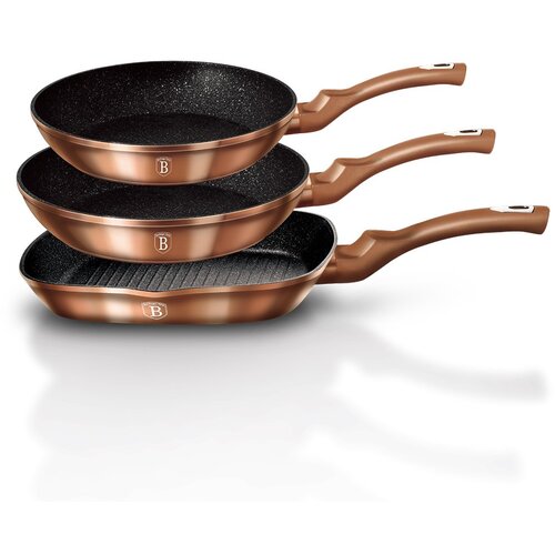 Shumee set 3 granitnih ponev 20/24/28CM berlinger haus metalic line rose gold BH-1279-NF, (21384645) Cene