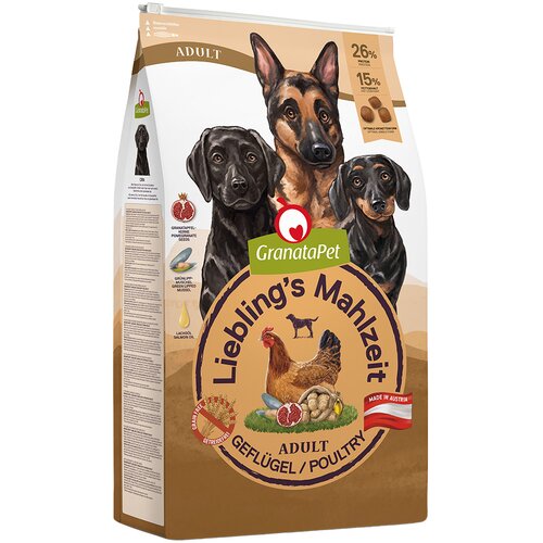  Varčno pakiranje GranataPet Liebling's Mahlzeit 2 x veliko pakiranje - Adult perutnina (2 x 10 kg) Cijene