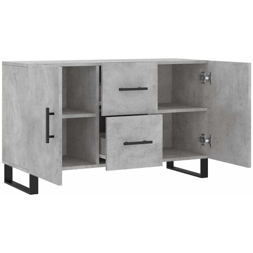  Komoda siva boja betona 100x36x60 cm od konstruiranog drva Slike