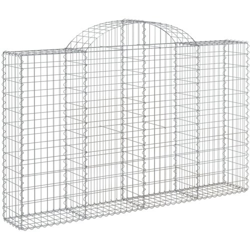  Gabionska ko&amp;scaron;ara s lukom 200x30x120/140 cm pocinčano željezo Slike