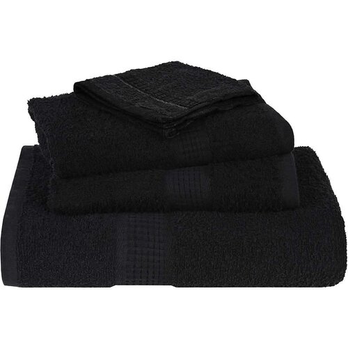  Ručnici za pranje 10 kom crni 30 x 30 cm 360 gsm 100 % pamuk Slike