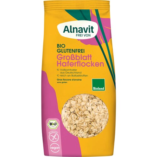 Alnavit Bio velikolistni ovseni kosmiči - 450 g Slike