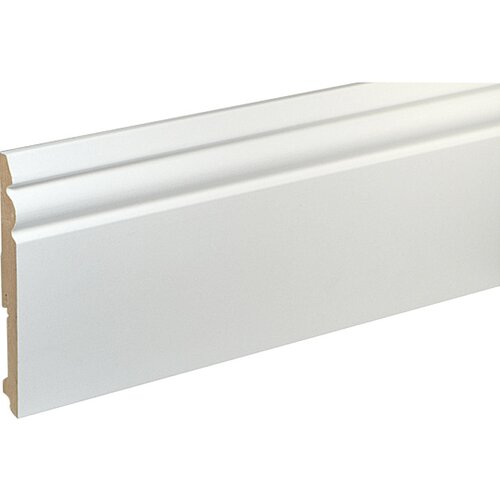 MM podna kutna lajsna FU150L (bijele boje, 2,4 m x 15 mm x 150 mm) Slike