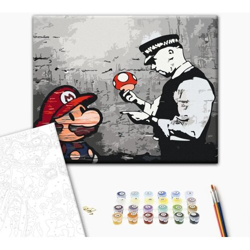  Slika za samostalno slikanje - Mario (Banksy) 50x40 Slike