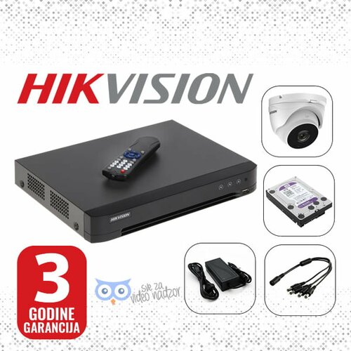 Hikvision POC Full HD komplet video nadzor sa 4 kamere Slike