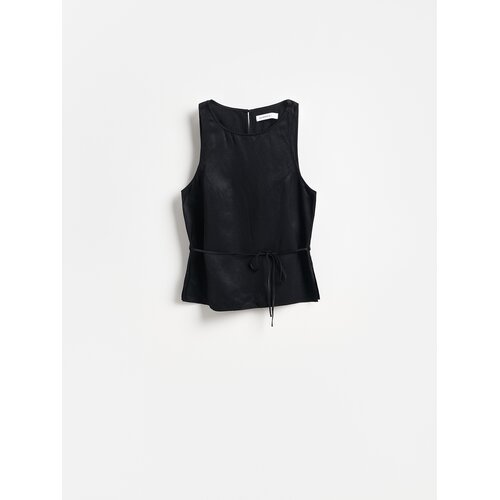 Reserved Bluza s dodatkom lana - crno Cijene