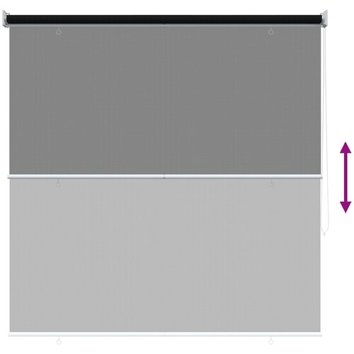  Vanjska roleta 90% blokada UV zraka Crna 140 x 140 cm HDPE Slike