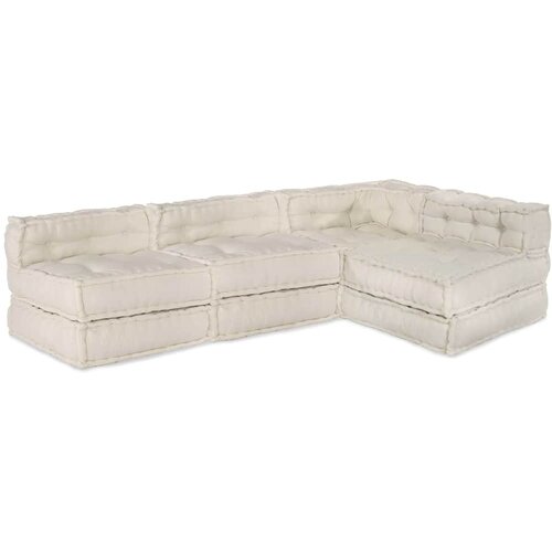 VidaXL modularni kauč 4 pcs krema 70 x 70 x 56 cm tkanina Slike