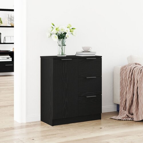 VidaXL Bife Crni hrast Konstruirano drvo 60 x 30 x 70 cm Bife Slike