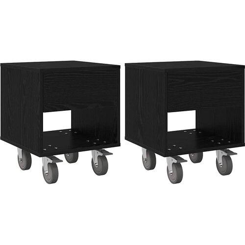  Noćni ormarić 2 pcs Crni hrast 40,5 x 40 x 48 cm Slike