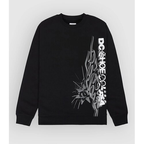 DC Side Flame Crew Sweater black Slike