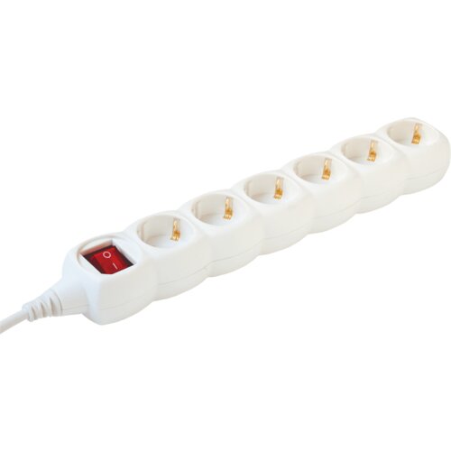 Home Produžni kabl, 6 utičnice, prekidač, 1.5mm²,1.5 met, bijeli – NV 6K/WH/1,5 Cijene