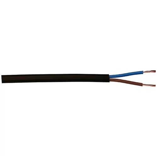  Izolirani kabel (H03VVH2-F2x0,75, 5 m, Crne boje, Plosnato)