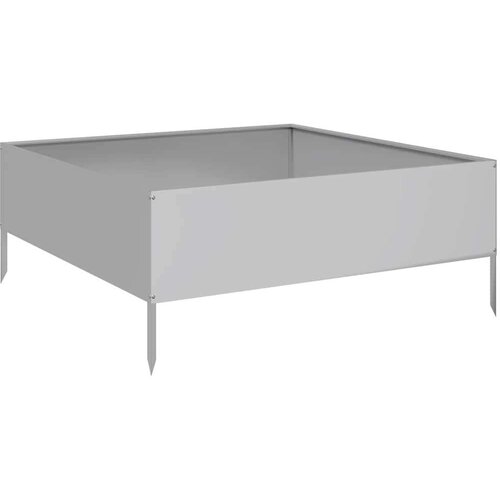 VidaXL Vrtna posuda za sadnju 100 x 100 x 25 cm pocinčani čelik Slike