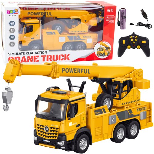 Kamion s dizalicom i kukom na daljinsko upravljanje Crane Hook RC 2.4G 9CH - žuti Slike