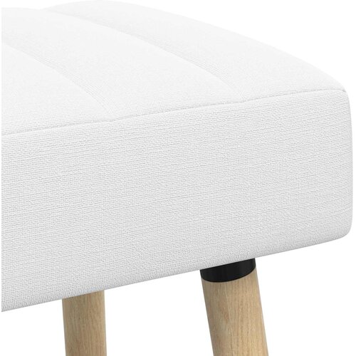  Klupa s utorima Bijela 80 x 40 x 46 cm Tkanina Slike