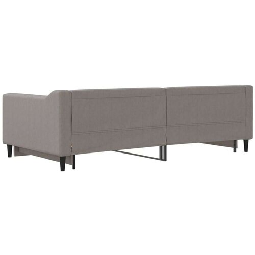  Dnevni krevet na razvlačenje smeđesivi 100 x 200 cm od tkanine Slike