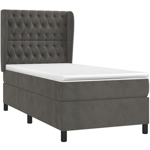 Box spring krevet s madracem tamnosivi 90x190 cm bar&amp;scaron;unasti Slike
