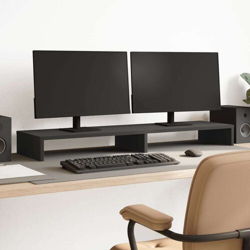 vidaXL Stalak za monitor crni 100 x 27 x 10 cm od konstruiranog drva Cijene