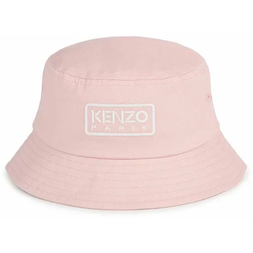 Kenzo Kids Otroški bombažni klobuk roza barva