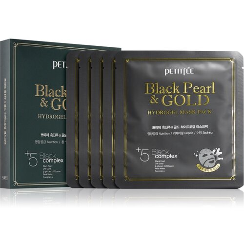 Petitfée Black Pearl & Gold intenzivna hidrogelna maska z 24-karatnim zlatom 5x32 g Cene