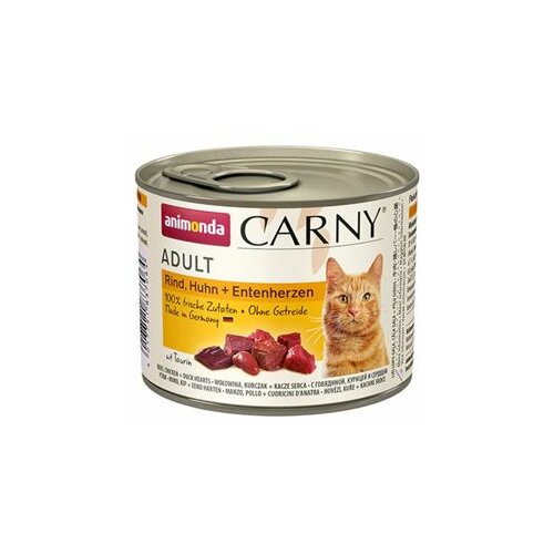 Animonda Carny konzerva za mačke Adult Govedina, piletina i pačja srca 200gr Slike
