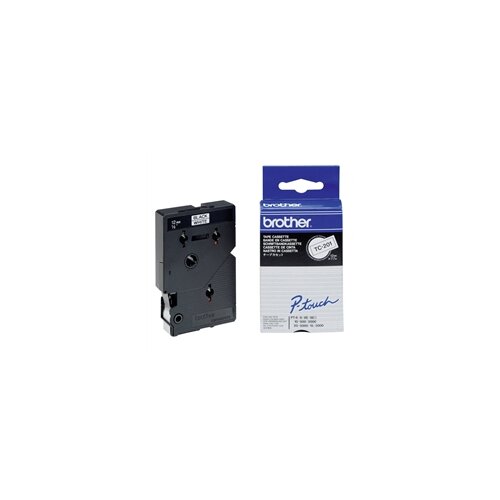 Brother Traka TC-201 (crna-bijela), 12 mm, original Slike