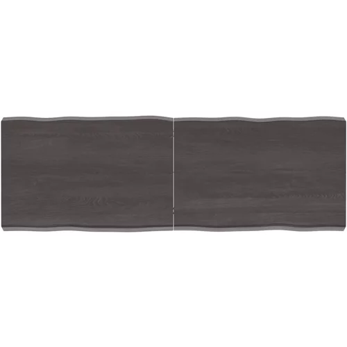 vidaXL Mizna plošča temno siva 120x40x6 cm obdelana trdna hrastovina, (20979686)