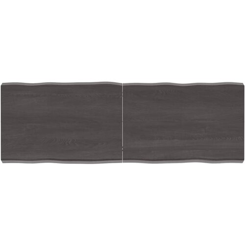 vidaXL Stolna ploča tamnosmeđa 120x40x(2-6) cm obrađena hrastovina Cijene