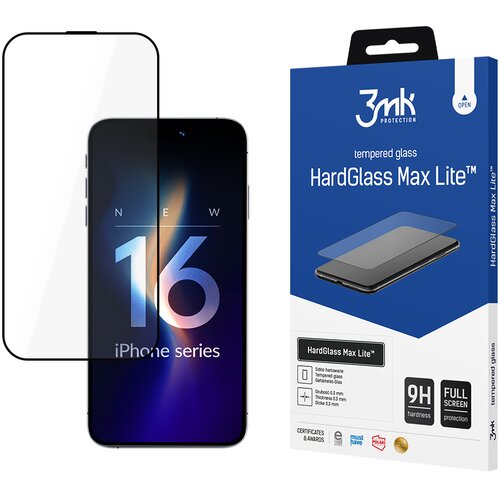3mk PROTECTION HARDGLASS MAX LITE ZA&Scaron;ČITNO STEKLO ZA IPHONE 16 PRO RESISTANCE, (5000299833) Cene