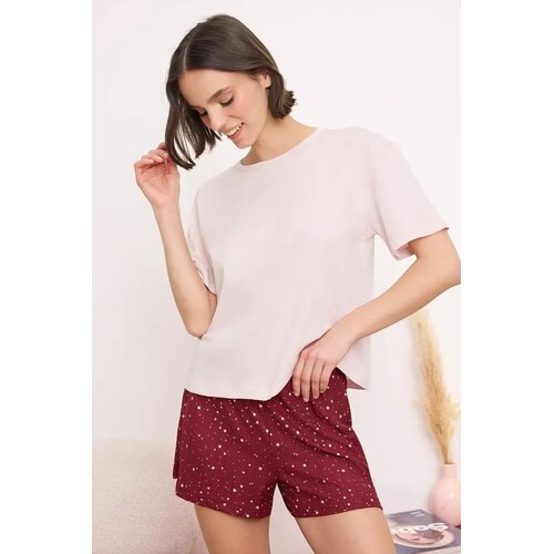 TRENDYOLMILLA Ženski set pidžame Thmss24Pt00202, Bordo Cene