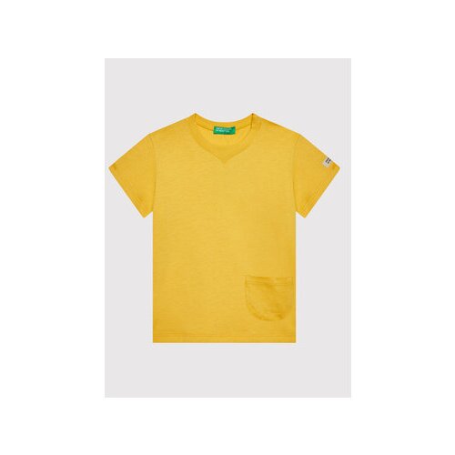 United Colors Of Benetton Majica 3I1XG100M Rumena Regular Fit Slike