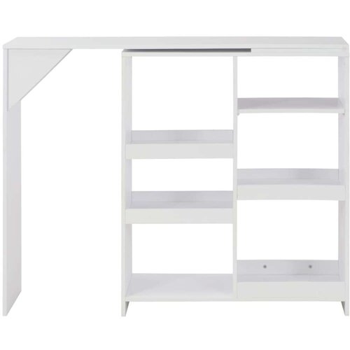 VidaXL barski stol s pomičnom policom bijeli 138 x 39 x 110 cm Slike