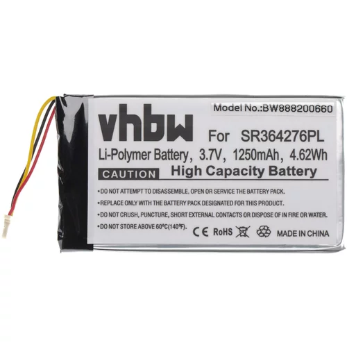 VHBW Baterija za Becker Active 5 / Professional 5, 1250 mAh