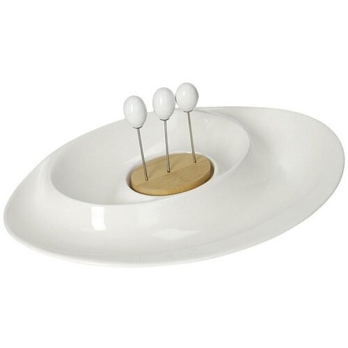 Brandani Garnitura 2-delni krožnik porcelan, +3kosi vilice Cene
