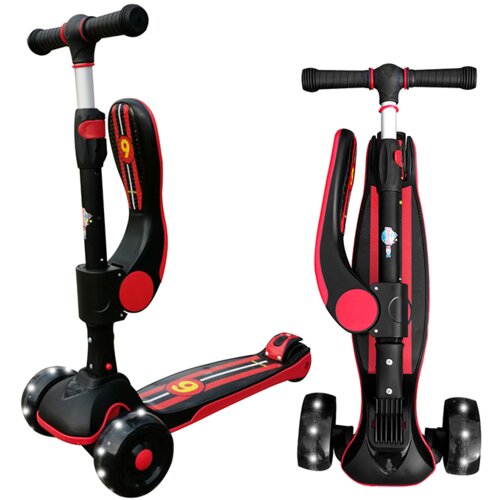 Colossus Dečiji trotinet sa sedištem CSS-24Q, Crnno-crveni Cene