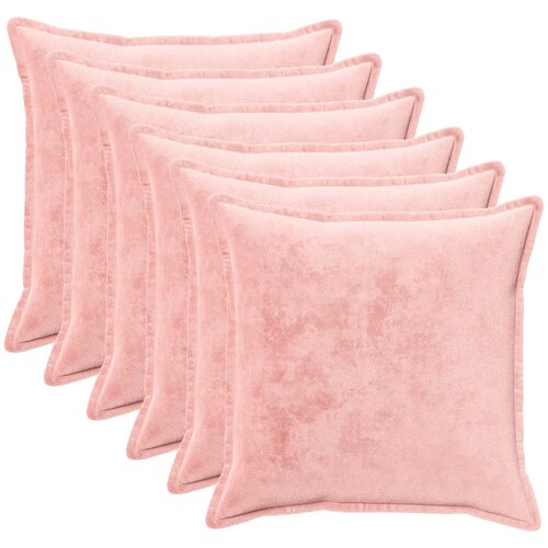  Presvlaka za jastuk 6 pcs HOUTEN Ružičasta 55 x 55 cm Flanel Slike