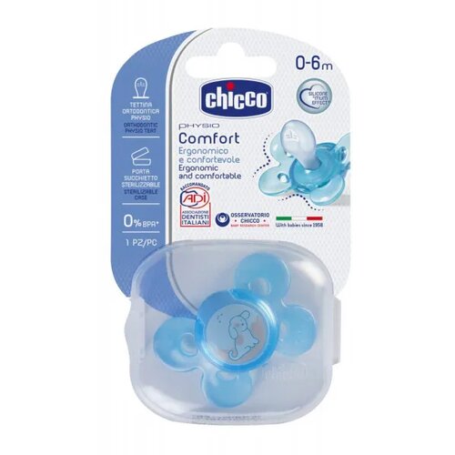 Chicco cucla Giotto Comfort silikon 0-6m 1 k plava Cijene
