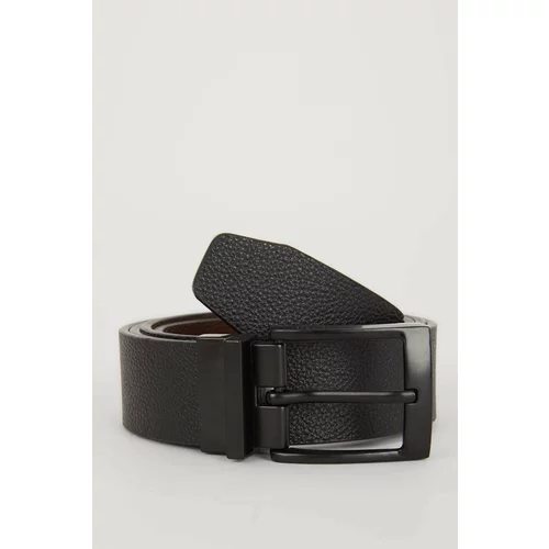 Defacto Man Double Sided Clasp Faux Leather Classic Belt