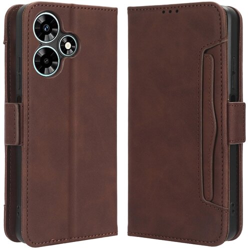 INORCO Za Infinix Hot 30i/Hot 30i NFC X669 torbica za telefon s preklopnim stojalom iz PU usnja z več režami za kartice, pokrov denarnice, (22033417) Slike