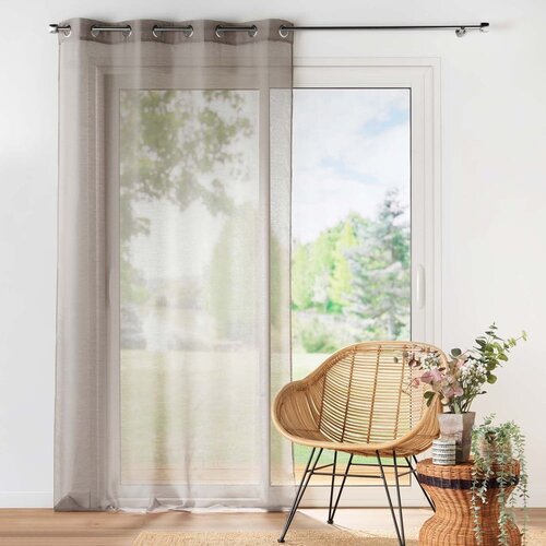 Douceur d int&amp;eacute;rieur Smeđa prozirna zavjesa 140x240 cm Lissea &amp;ndash; Slike