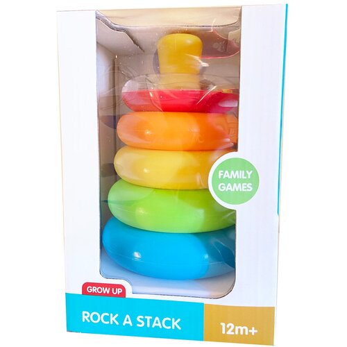  Toranj za slaganje s obručima Rainbow - igračka za bebe Slike