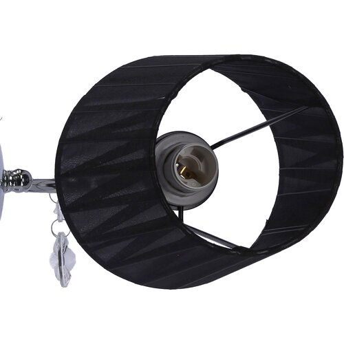 Candellux sorento zidna lampa 1X40W E14 hrom abažur crna Slike